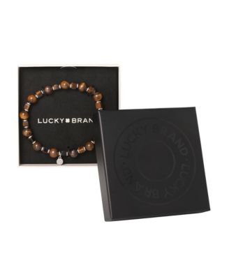 Men s Tiger Eye & Hematite Beaded Stretch Bracelet