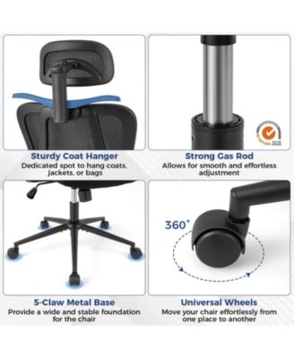 Ergonomic Office Chair with Adjustable Headrest and Recline