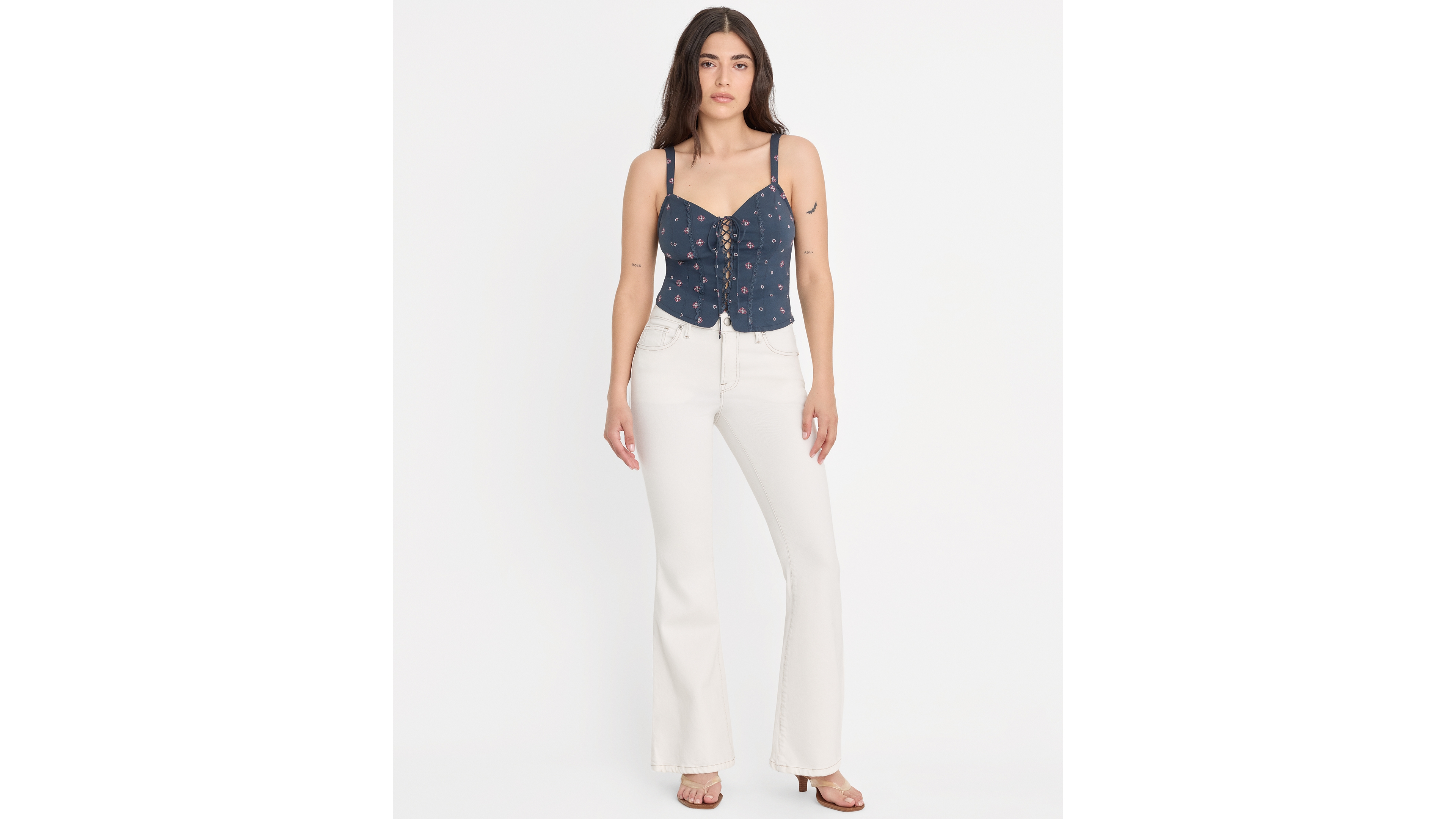 Good American Women's Mid-Rise Flared-Leg Jeans