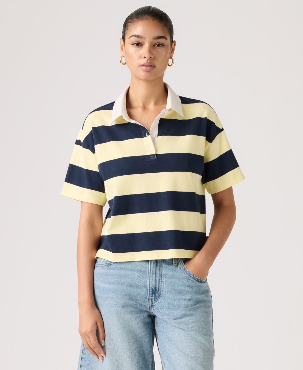 Levi's Women's Short-Sleeve Striped Polo-Shirt