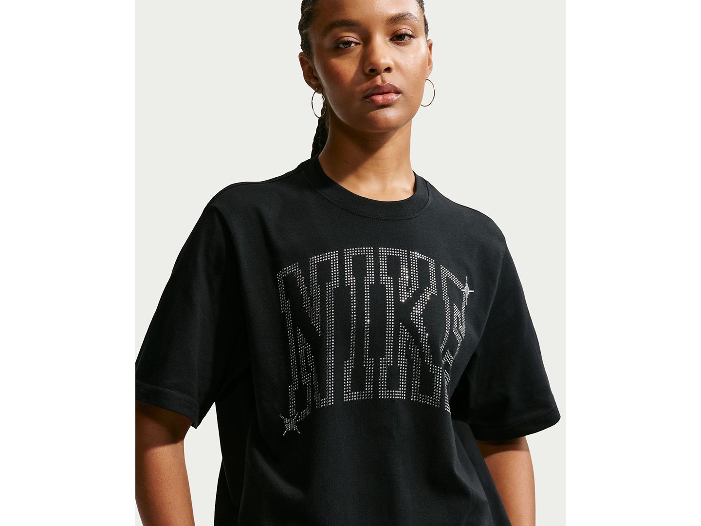 Женская футболка Nike Sportswear Classic Loose, цвет: Чёрный — фото 2