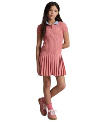 Girls' 7-16 Mini-Cable Sweater Dress