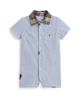 Baby Boys' Madras-Collar Oxford Shortall
