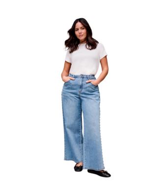 Women's Studded Wide Leg Jean