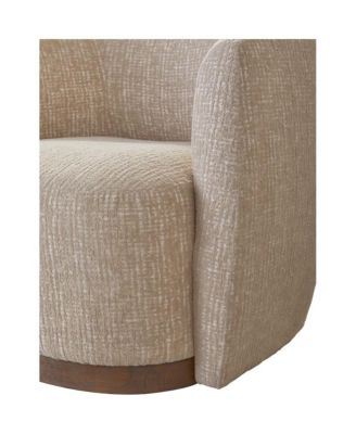 2 Pc. Polyester Shelter Arm Swivel Accent Chair - Sand Dollar