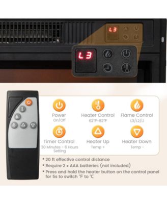 Fireplace TV Stand for TVs up to 65 in with Cabinets and Remote