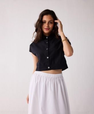 Women's Oversized Crop Shirt