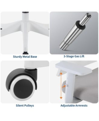 350 lb Heavy Duty Ergonomic Office Chair with Adjustable Headrest, Lumbar Support, and Flip-Up Arms