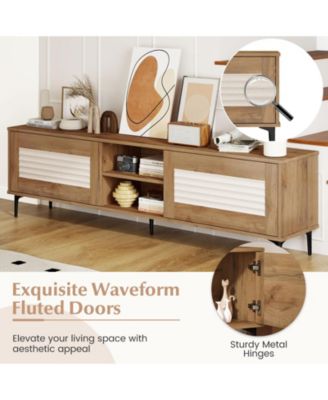 TV Stand for TVs up to 70 in with Fluted Front Design