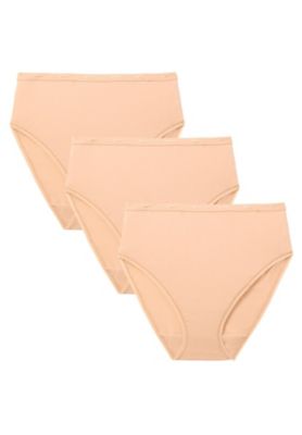 Women's Hi-Cut Cotton/Spandex Panty 3-Pack