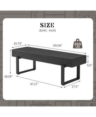 Wooden Ottoman Bench, Farmhouse Bench for Living Room, Entryway Benches, Kitchen Table Bench