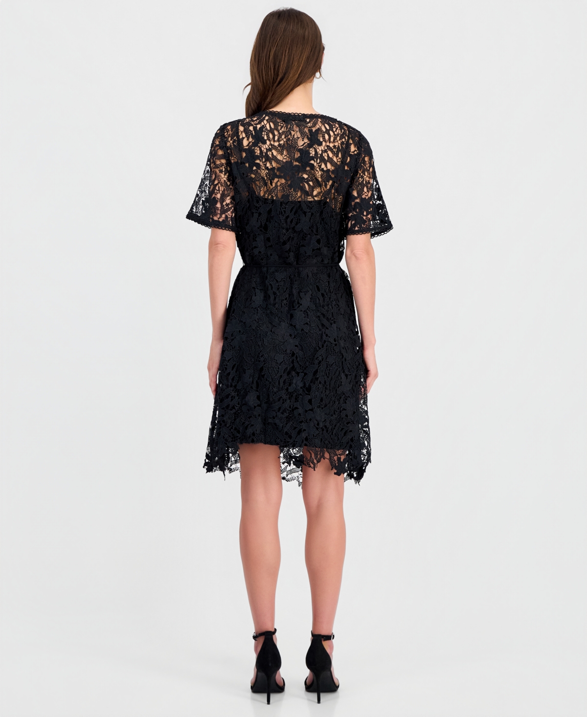 I.n.c. International Concepts Women's Short-Sleeve Lace Dress, Macy's Exclusive