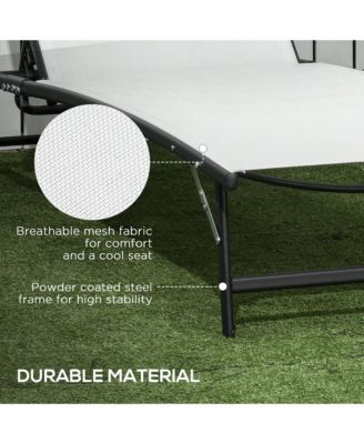 2 Piece Chaise Lounge Chair Pool Chairs with Wheels