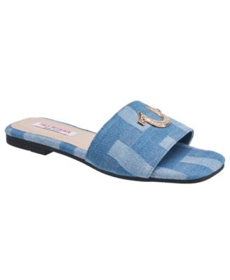 Women's Mona Bling Logo Single Band Sandal