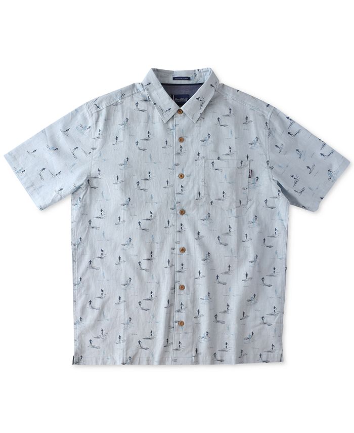 O'Neill Men's Sano Graphic-Print Linen Short-Sleeve Shirt - Macy's