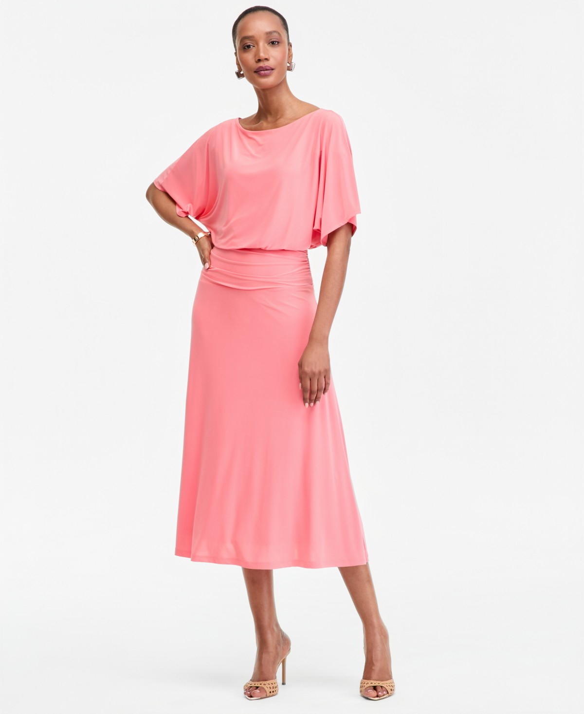 Женские платья I.N.C. International Concepts Women's Elbow-Sleeve Knit Midi Dress — фото 1
