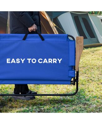 2 Person Camping Couch, Double Folding Chair w/ Cupholders,