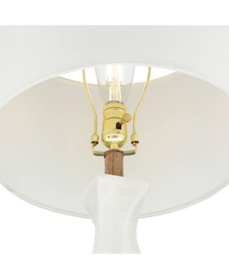 Ryan High Frosted Glass Modern Coastal Table Lamp Set of 2