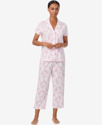 Women's Cropped Short-Sleeve Pajama Set