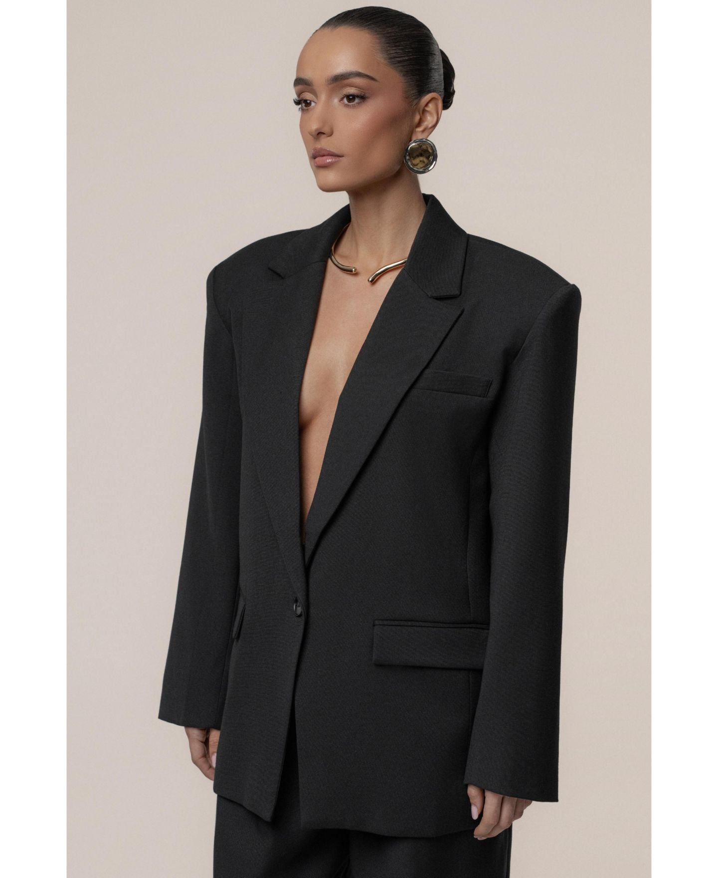 Женский пиджак JLUXLABEL Refined Moments Blazer, цвет: Чёрный — фото 9