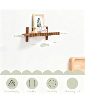 Modern Scalloped Wall Shelf for Home Decor