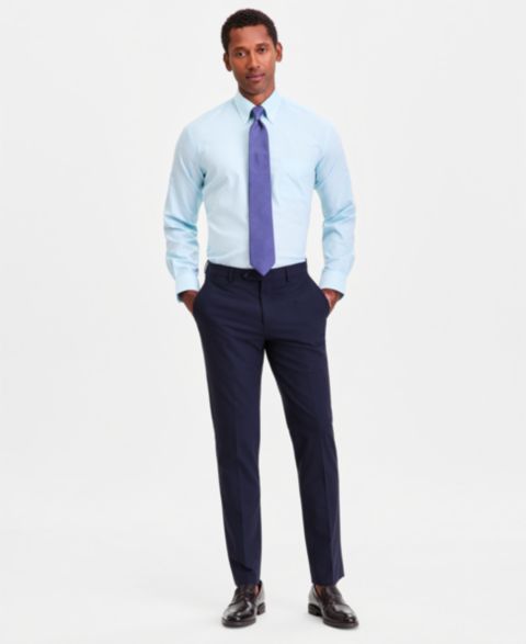 Мужская рубашка Club Room Core Plus Oxford Shirt & Anchor Tie, цвет: Изумрудный