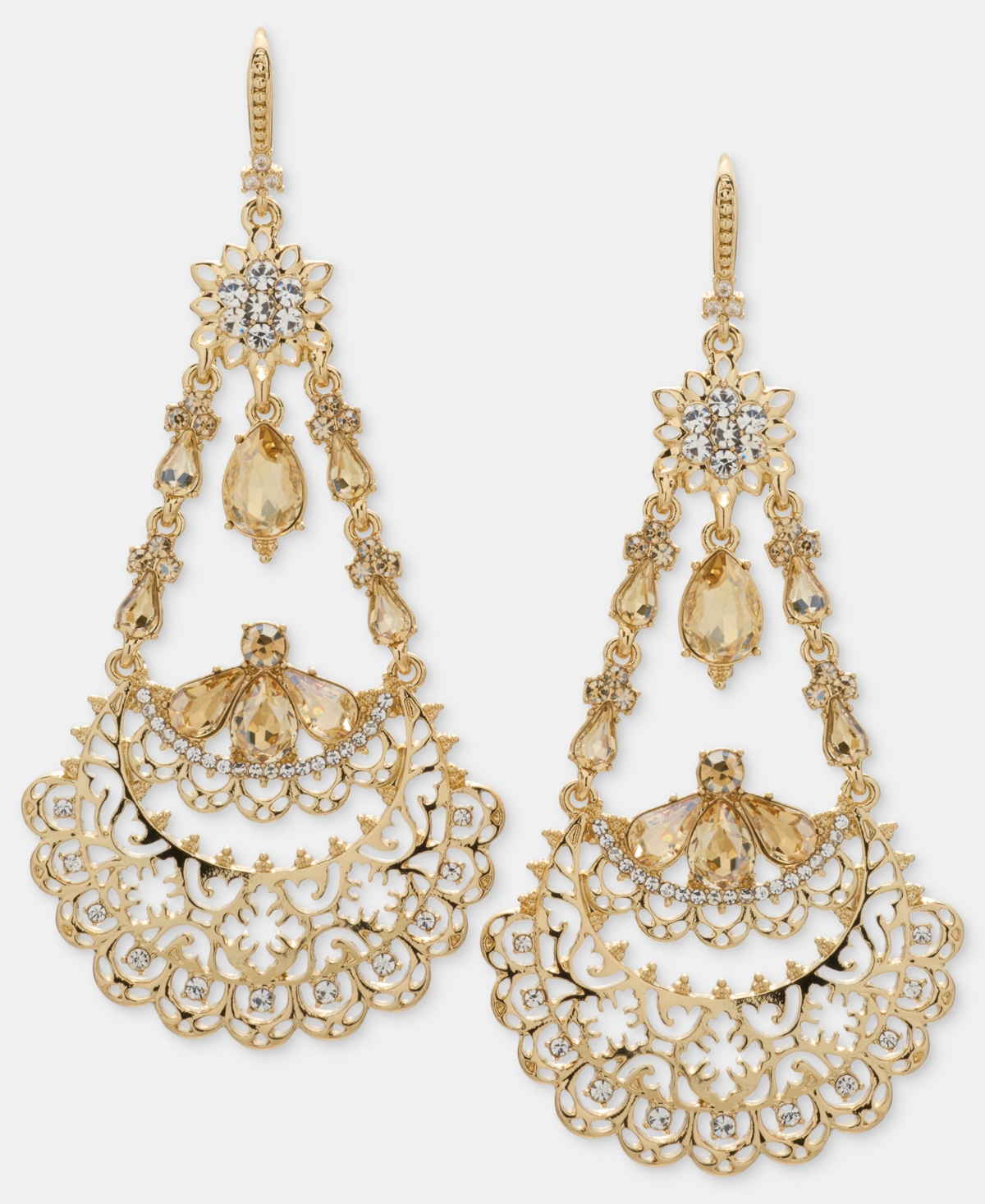 Marchesa Crystal Antique Dynamic Chandelier Earrings