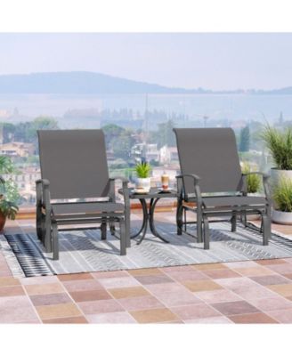 Outdoor Glider Chairs Set of Two with Ergonomic Seating