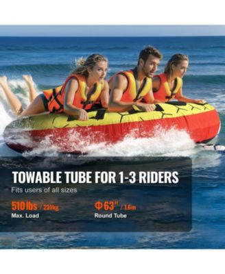Inch Round Rider Towable Boat Tube with Nylon Cover
