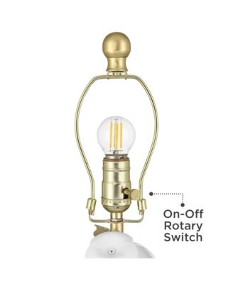 Descanso 21" High Gold and White Flower Table Lamp Set of 2