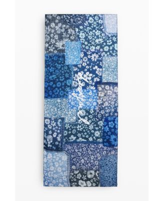 Women's Rectangular Denim Patch Scarf