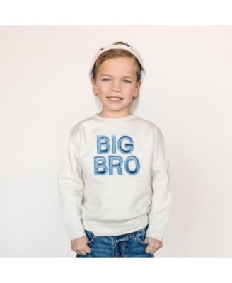 Little Boys Big Bro Embroidered Patch Sweatshirt