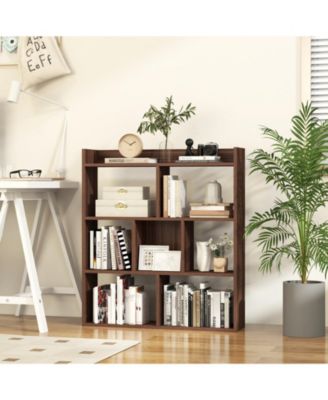 7 Cube Open Back Bookshelf with Anti Tip Safety Wall Anchor