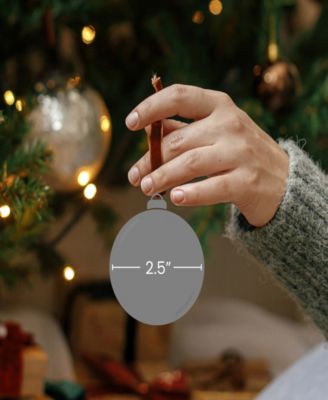 9-Piece Shiny and Matte Copper Glass Ball Christmas Ornament Set 2.5" 65mm