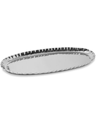 Stainless Steel Crushed Oblong Tray, 17.5"