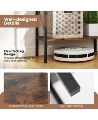 Five Tier Bookshelf with Open Shelves and Metal Frame