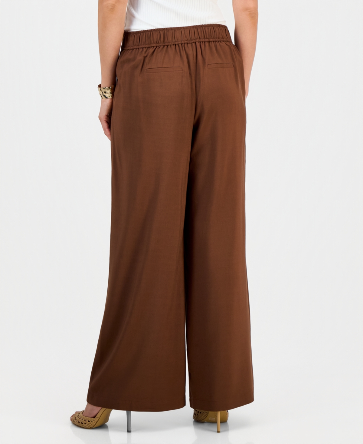 I.n.c. International Concepts Petite Pleated Pull-On Wide-Leg Pants, Macy's Exclusive