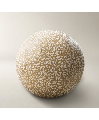 Nouvel Ball Pillow 12" - Ivory/Gold