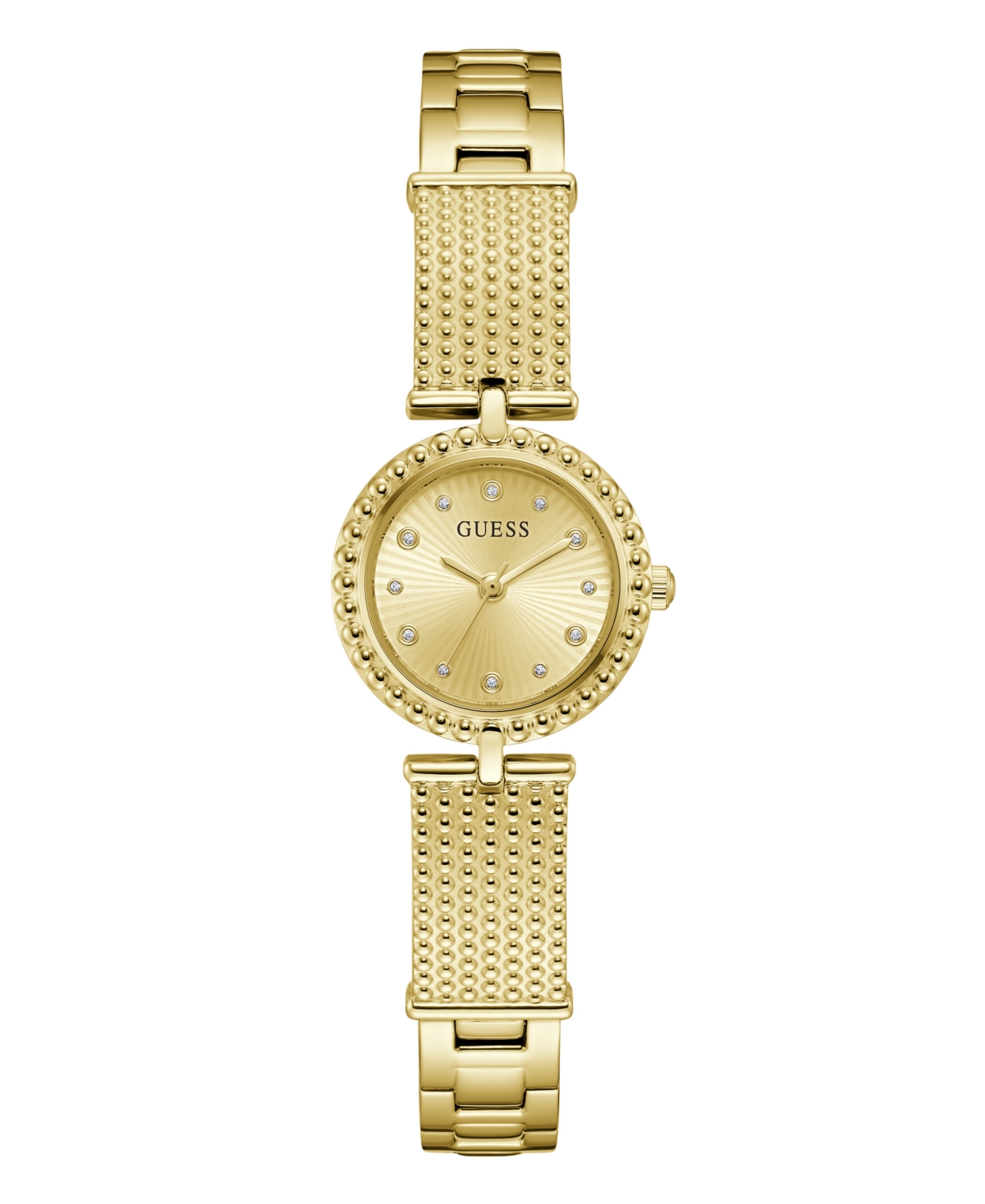 Guess Women's Gold-tone Stainless Steel Watch, 24mm In Gold Tone
