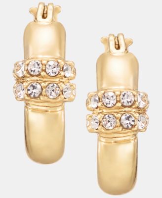 Small Pave Hoop Earrings