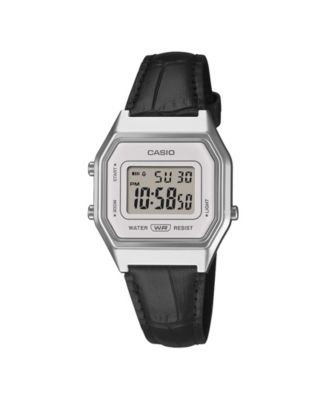 Women's Japanese Quartz Vintage Black Leather Watch, 28.6mm