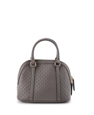 Mini Convertible Dome Satchel Microguccissima Leather