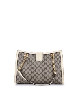 Medium Padlock Chain Tote GG Coated Canvas with Leather