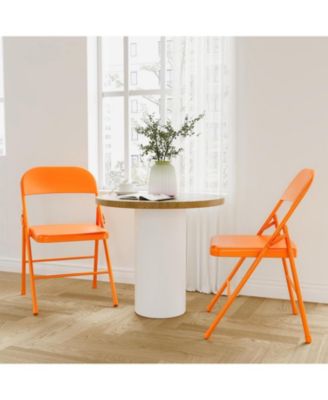 6-Pack Folding Chairs, Metal Frame, Holds up to 350 lbs, Foldable for Indoor and Outdoor Use