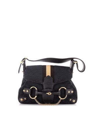 Mini Horsebit Web Flap Shoulder Bag GG Canvas
