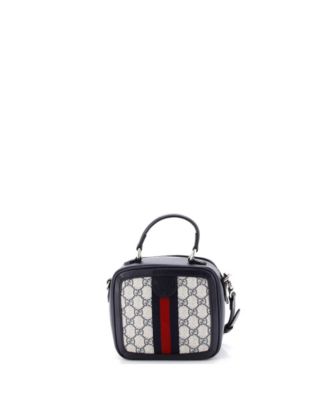 Mini Ophidia Zip Around Top Handle Bag GG Coated Canvas with Leather