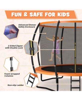 12FT ASTM Approved Recreational Trampoline with Ladder