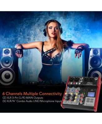 4-Ch. Bluetooth Studio DJ Mixer System with USB Interface and LCD Display (PMXU48BT)