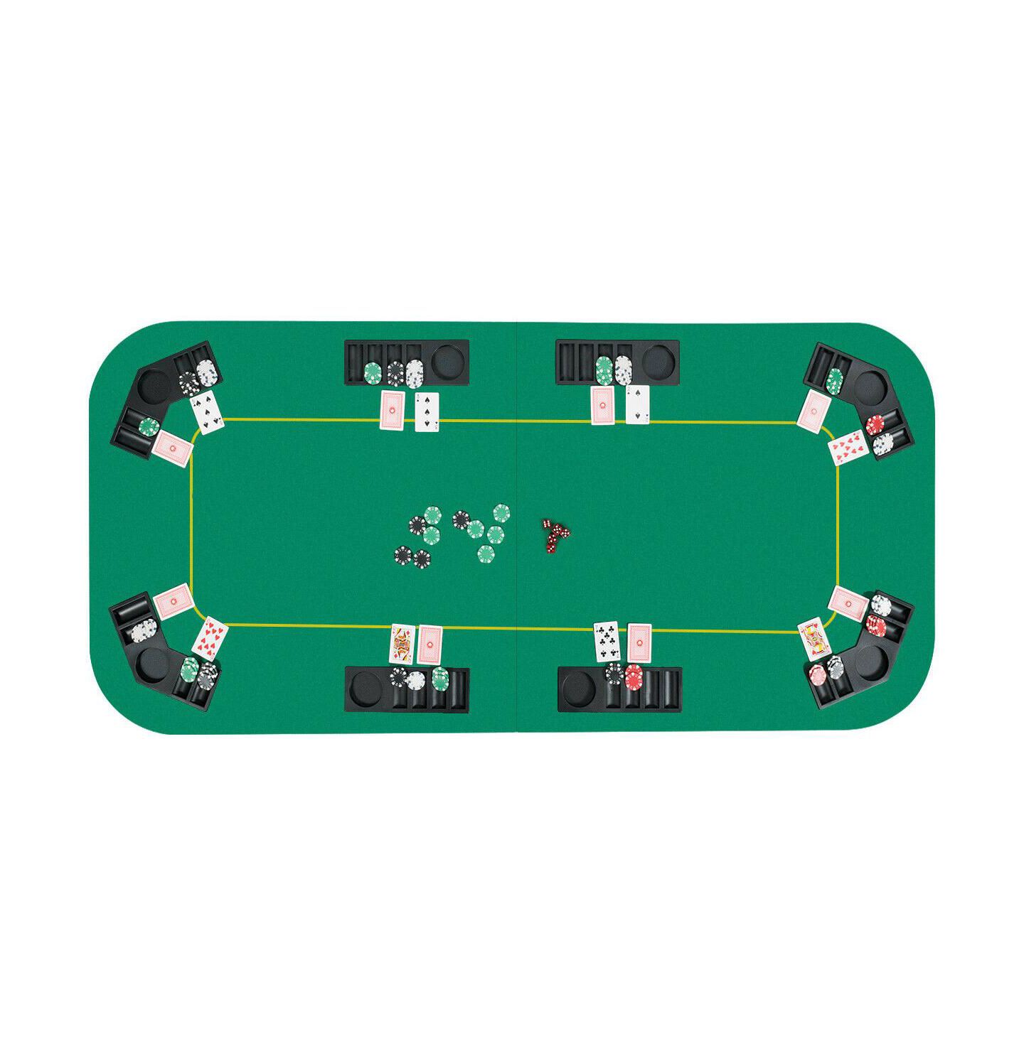 Детские игрушки HONGGE 8-Player Foldable Poker Table Top, Ages 18+, цвет: Зелёный — фото 4