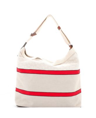 Open Crossbody Tote Anagram Jacquard and Canvas